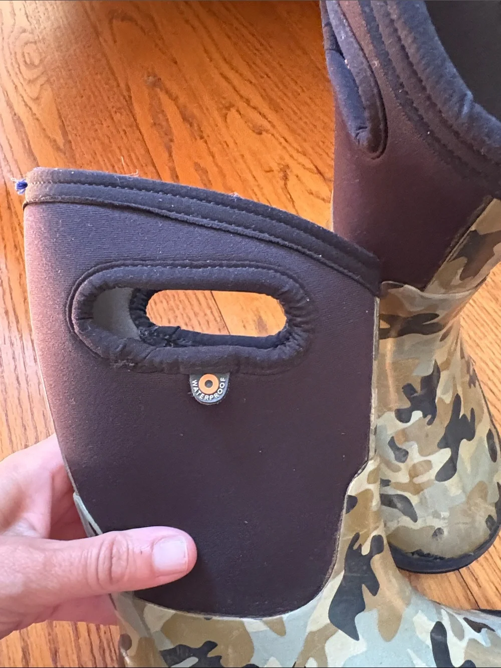 Bogs Kids' Camo Rain & Snow Boots in Green and Black